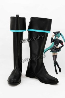 画像1: VOCALOID ボーカロイド 初音ミク 軍服の コスプレ靴 ブーツ