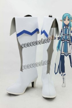 画像1: ソードアート・オンライン アスナ コスプレ靴 ブーツ