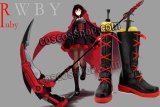 RWBY ルビー ルビー・ローズ風 Ruby Rose コスプレ靴 ブーツ