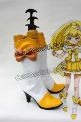 スマイルプリキュア! 黄瀬やよい風 コスプレ靴 ブーツ 