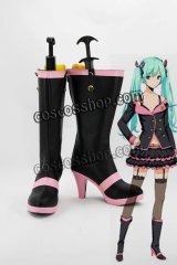 VOCALOID 初音風 コスプレ靴 ブーツ 