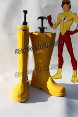 ヤング・ジャスティス Young Justice キッド・フラッシュ風 コスプレ靴 ブーツ 