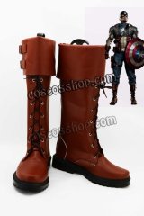 キャプテン・アメリカ Captain America スティーブ・ロジャース/キャプテン・アメリカ風 コスプレ靴 ブーツ