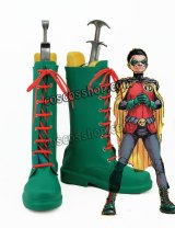 Batman バットマン Damian Wayne ダミアン・ウェイン風 コスプレ靴 ブーツ