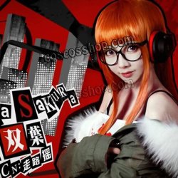 画像1: ペルソナ5 PERSONA5 佐倉双葉風 ナビ さくらふたば コスプレウィッグ