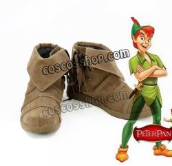 画像1: ハロウィン ピーター・パン Peter Pan風 コスプレ靴 ブーツ