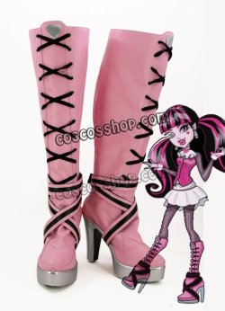 画像1: モンスター・ハイ Monster High ドラキュローラ風 Draculaura コスプレ靴 ブーツ