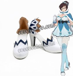 画像1: オーバーウォッチ Overwatch Mei メイ＝リン・チョウ風 魔法少女 コスプレ靴 ブーツ