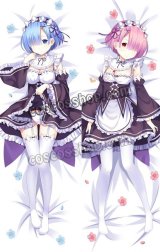 Re:ゼロから始める異世界生活 レム&ラム風 メイド服 ●等身大 抱き枕カバー