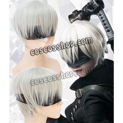 画像1: NieR:Automata ニーア オートマタ 9S ヨルハ九号S型風 コスプレウィッグ