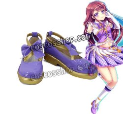 画像1: アイカツ!アイカツスターズ! 紫吹蘭風 コスプレ靴 ブーツ