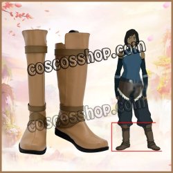 画像1: Avatar:Legend of Korra アバター 伝説の少年アン Korra風 コスプレ靴 ブーツ