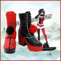 画像1: DC Comics Harley Quinn風 ●コスプレ靴 ブーツ