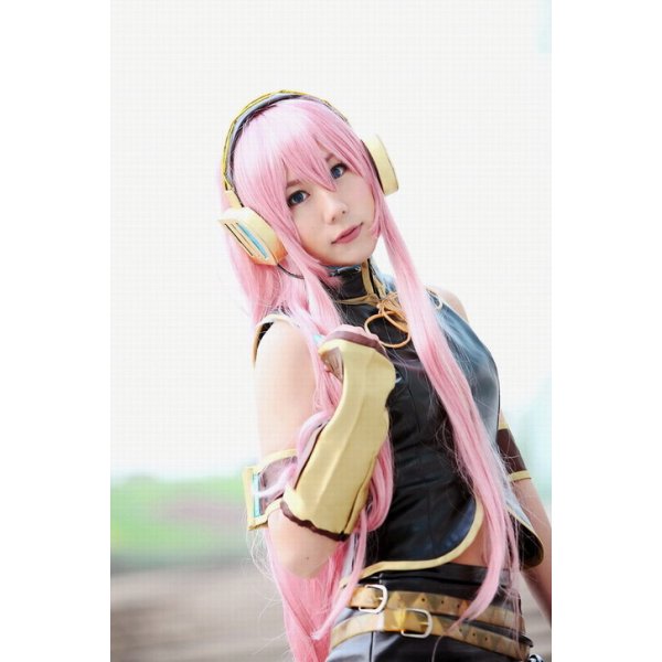 画像2: 格安 VOCALOID 巡音ルカ風 04 コスプレ ウィッグ (2)