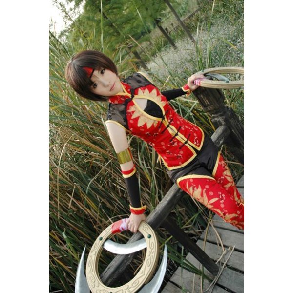 画像1: 格安 真・三國無双 4 孫尚香風 コスプレ ウィッグ (1)