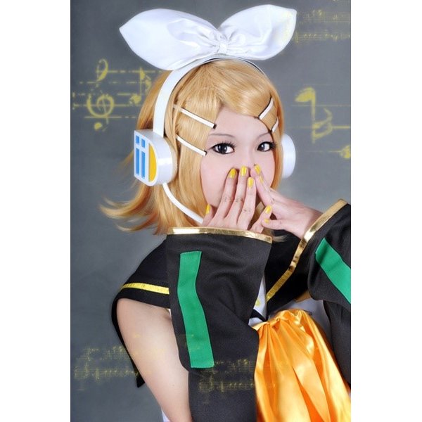 画像2: 格安 VOCALOID 鏡音リン風 06 コスプレ ウィッグ (2)