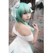 画像2: 格安 VOCALOID 初音ミク 派生 人柱アリス風 コスプレ ウィッグ (2)