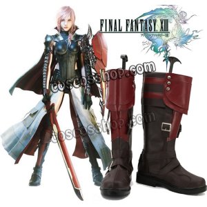 画像: ファイナルファンタジーXIII ライトニング風 Lightning コスプレ靴 ブーツ