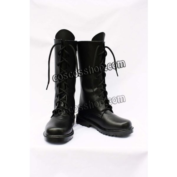 画像1: 薄桜鬼 斉藤一風 コスプレ靴 ブーツ (1)
