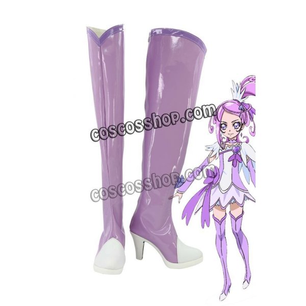 画像1: ドキドキ！プリキュア 剣崎真琴風 コスプレ靴 ブーツ (1)