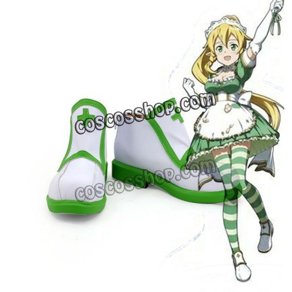 画像1: ソードアート・オンライン Sword Art Online 桐ヶ谷直葉 リーファ風 メイドワールド コスプレ靴 ブーツ (1)