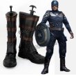 画像1: キャプテン・アメリカ Captain America スティーブ・ロジャース キャプテン・アメリカ風 コスプレ靴 ブーツ (1)