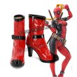 画像1: デッドプール Deadpool デッドプール風 女性 コスプレ靴 ブーツ (1)