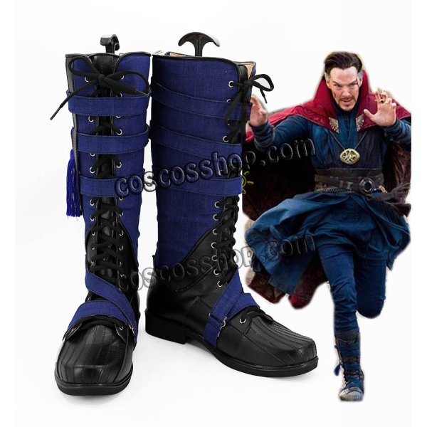 画像1: Doctor Strange Dr.ストレンジ ドクター・ストレンジ風 戦闘服 コスプレ靴 ブーツ (1)