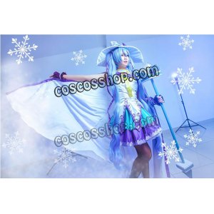 画像: VOCALOID 初音ミク 2014年 雪ミク風 魔法少女 コスプレウィッグ