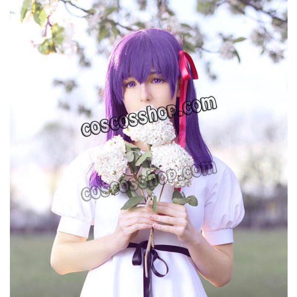 画像1: Fate/stay night フェイト・ステイナイト 間桐桜風 まとうさくら コスプレウィッグ (1)