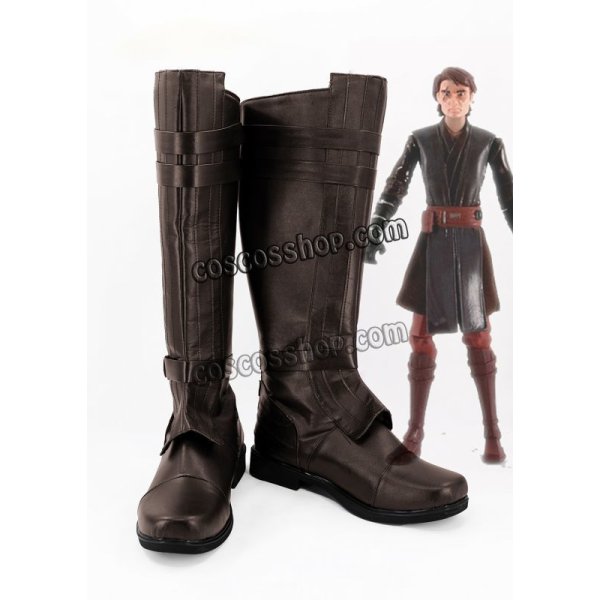 画像1: スター・ウォーズ Star Wars アナキン・スカイウォーカー風 Anakin Skywalker 02 コスプレ靴 ブーツ (1)