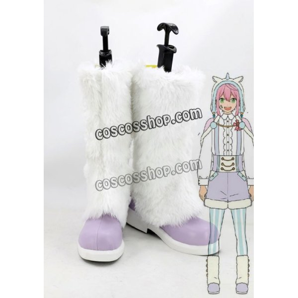 画像1: あんさんぶるスターズ! Fine 姫宮桃李風 ひめみやとうり コスプレ靴 ブーツ (1)