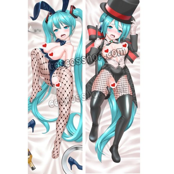 画像1: VOCALOID ボーカロイド 初音ミク風 バニー ●等身大 抱き枕カバー (1)