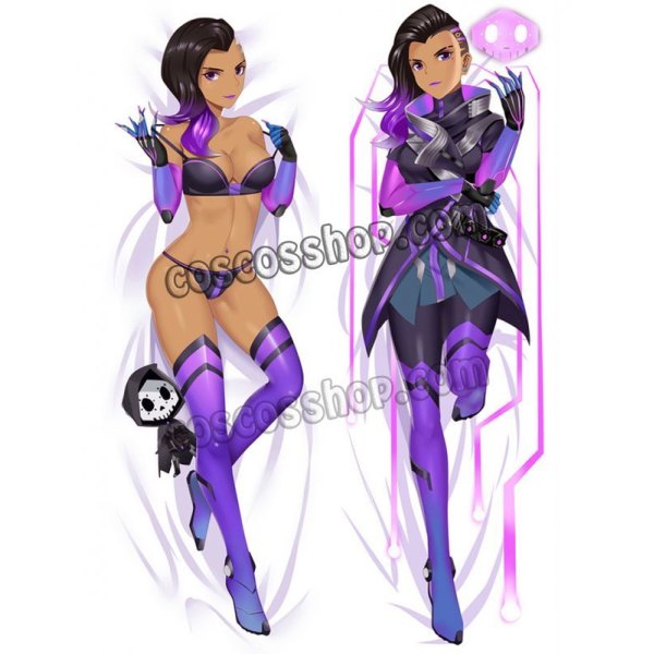 画像1: オーバーウォッチ Overwatch ソンブラ風 Sombra 02 ●等身大 抱き枕カバー (1)