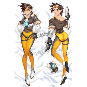 画像: オーバーウォッチ Overwatch トレーサー Tracer レナ・オクストン風 Lena Oxton ●等身大 抱き枕カバー