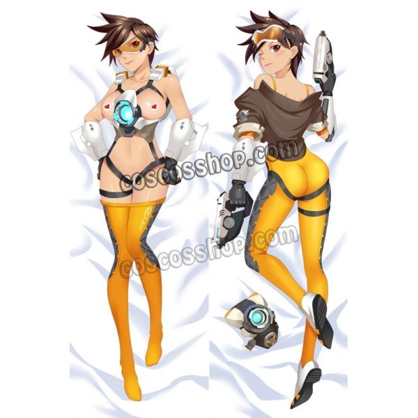 画像1: オーバーウォッチ Overwatch トレーサー Tracer レナ・オクストン風 Lena Oxton 02 ●等身大 抱き枕カバー (1)