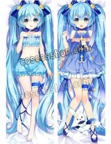 画像: VOCALOID ボーカロイド 初音ミク風 雪ミク風 SNOW MIKU 2017 05 ●等身大 抱き枕カバー