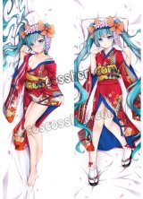 画像: VOCALOID ボーカロイド 初音ミク風 和服 浴衣 MIKU 可愛い 02 ●等身大 抱き枕カバー