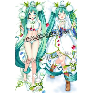 画像: VOCALOID ボーカロイド 初音ミク 雪ミク風 Snow Bell ver. 02 ●等身大 抱き枕カバー