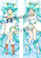 画像: VOCALOID ボーカロイド 初音ミク 雪ミク風 Snow Bell ver. ●等身大 抱き枕カバー