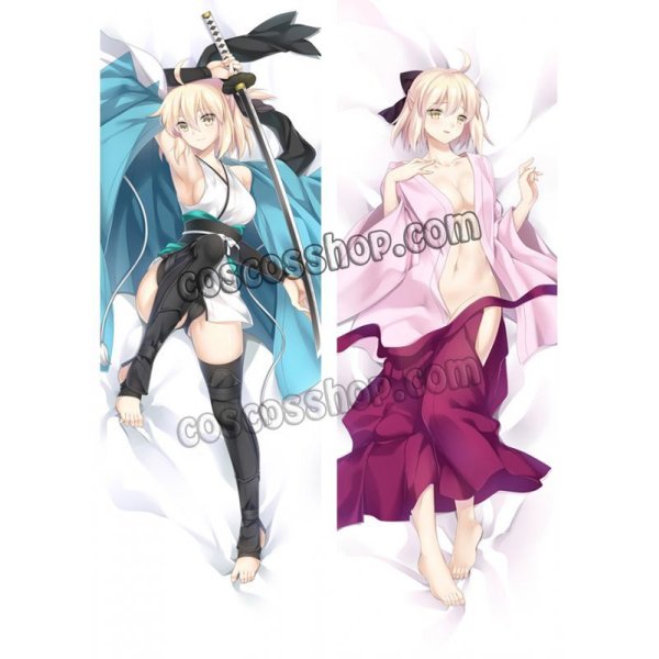 画像1: Fate/Grand Order フェイト・グランドオーダー セイバー 沖田総司風 04 ●等身大 抱き枕カバー (1)