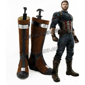 画像: Avengers: Infinity War アベンジャーズ/インフィニティ・ウォー キャプテン・アメリカ風 03 コスプレ靴 ブーツ
