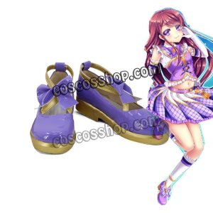 画像: アイカツ!アイカツスターズ! 紫吹蘭風 コスプレ靴 ブーツ