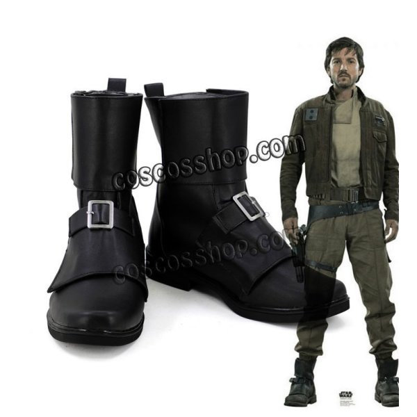 画像1: ローグ・ワン/スター・ウォーズ・ストーリー Cassian Andor風 コスプレ靴 ブーツ (1)