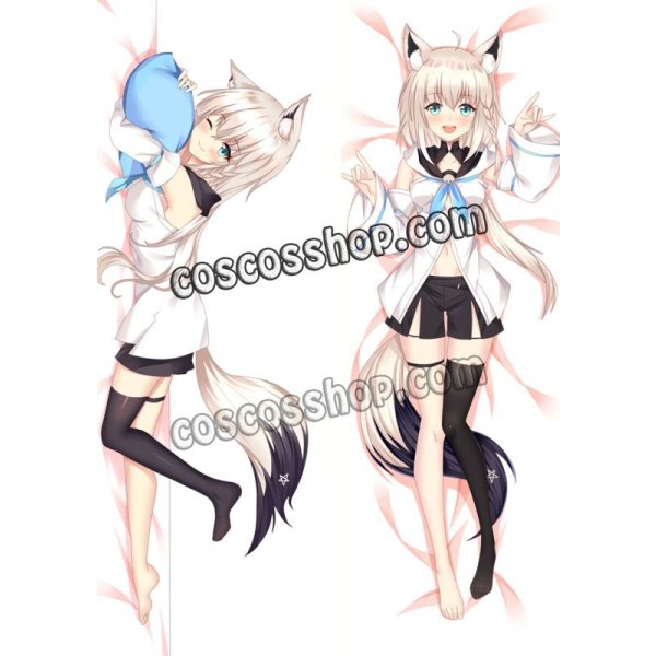 画像1: YouTuber ホロのぐらふぃてぃ 白上フブキ風 ●等身大 抱き枕カバー (1)