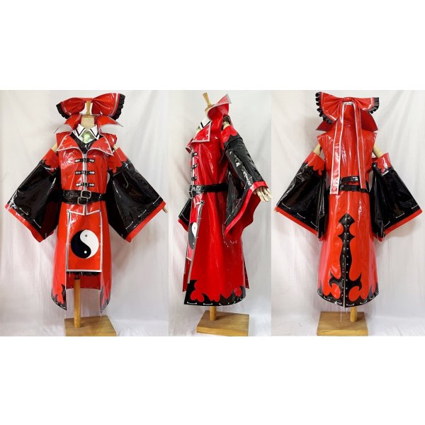 画像1: 東方Project 紅魔郷伝説 博麗霊夢 はくれいれいむ エナメル製 ●コスプレ衣装 (1)