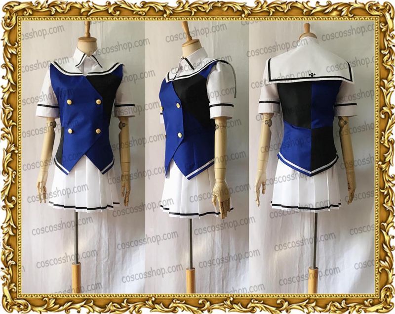 画像1: グリザイア：ファントムトリガー クリス 獅子ヶ谷桐花風 セーラー服 コスプレ衣装 (1)